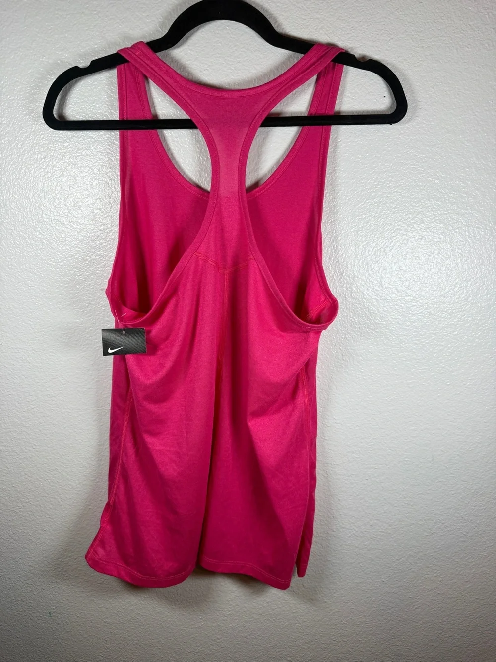Nike Womens Large Dri-FIT Racerback Athletic Tank Top Bright Pink Hot Pink L NWT